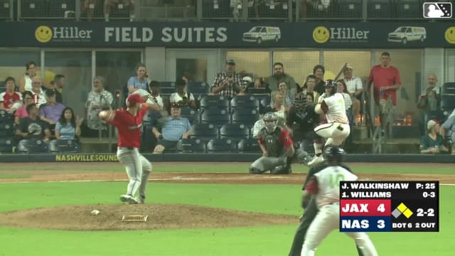 Jett Williams singles on a pop up to shortstop Johnny Olmstead. Eddys Leonard scores. Jett Williams out at 2nd, shortstop Johnny Olmstead to second baseman Jared Serna. Darrien Miller to 3rd.