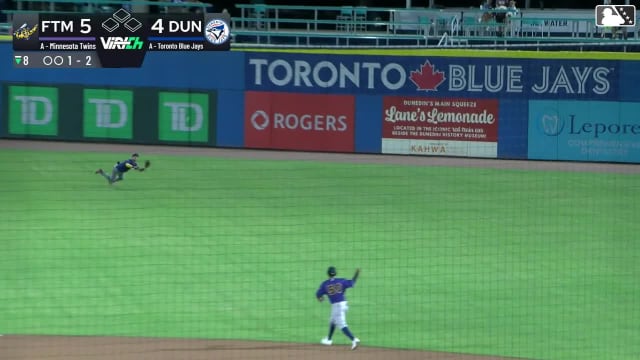 Walker Jenkins makes a diving catch