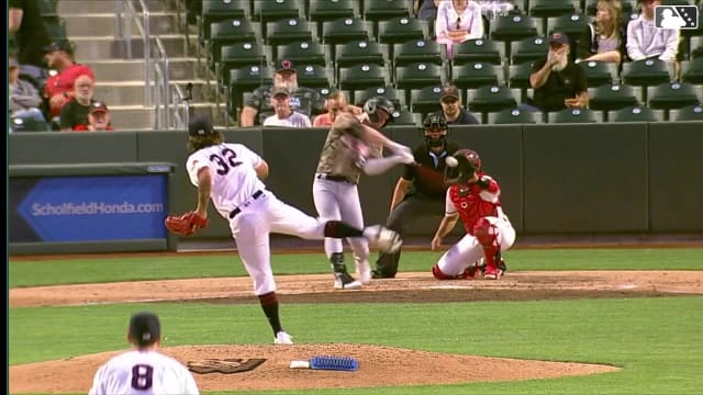 Travis Adams' sixth strikeout of the game 