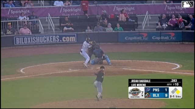 Josiah Ragsdale homers (3) on a fly ball to right center field. Mark Coley II scores.