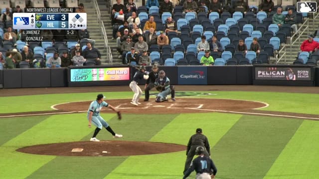 Carlos Jimenez singles on a ground ball to left fielder Yerald Nin. Josh Caron scores.