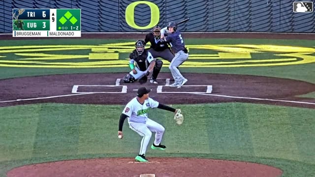 Kevin Bruggeman strikes out swinging.