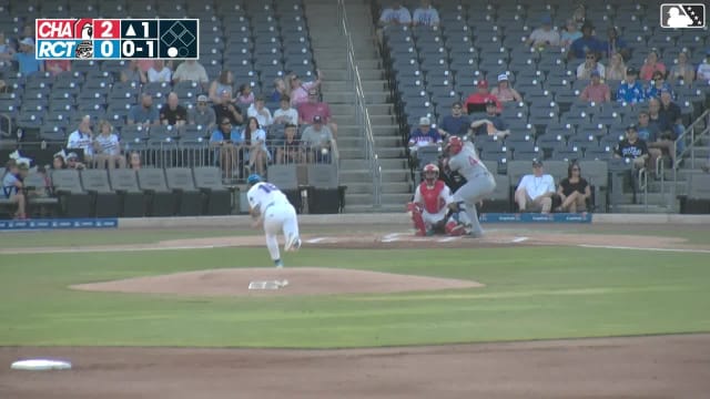 Alfredo Duno homers (2) on a fly ball to center field.