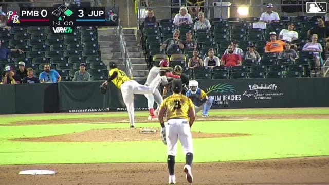 Ryan Mitchell homers (3) on a line drive to left field. Jack Gurevitch scores.