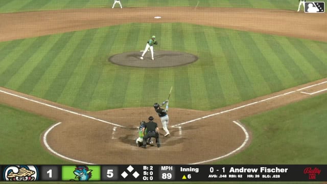 Andrew Fischer homers (27) on a fly ball to right field.