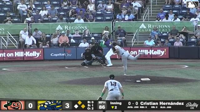 Cristian Hernández singles on a ground ball to left fielder Ethan Workinger, deflected by third baseman Ambioris Tavarez. Gage Miller scores. Brendan Jones to 3rd.