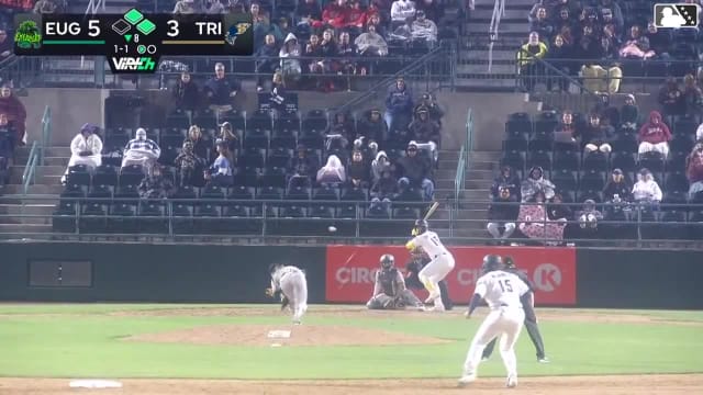 Randy De Jesus singles on a ground ball to center fielder Dakota Jordan. Jake Munroe scores. Ryan Nicholson to 3rd.