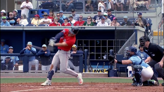 Roman Anthony laces his first hit of the spring