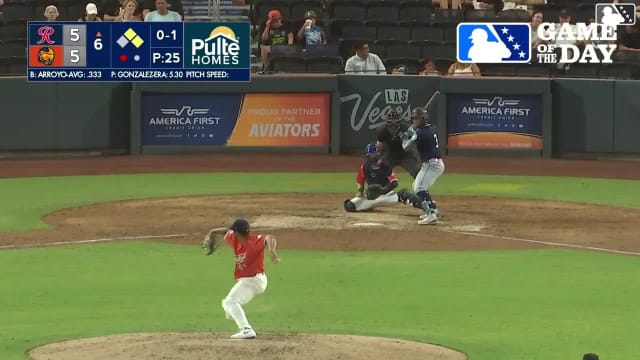 Michael Arroyo homers (4) on a line drive to center field. Jakson Reetz scores. Ryan Bliss scores.