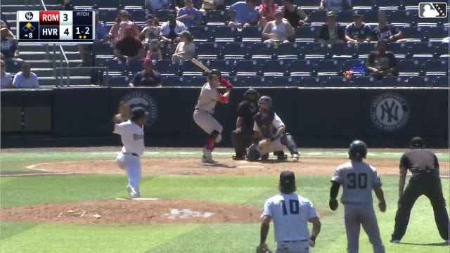 Owen Carey singles on a ground ball to center fielder Luis Durango. Tate Southisene scores.