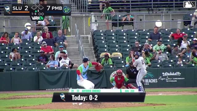 Antonio Jimenez homers (6) on a line drive to left field.