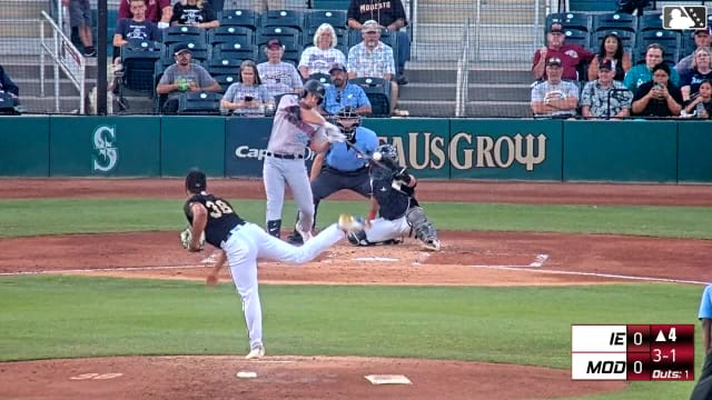 Angels prospect Ryan Nicholson's first pro home run