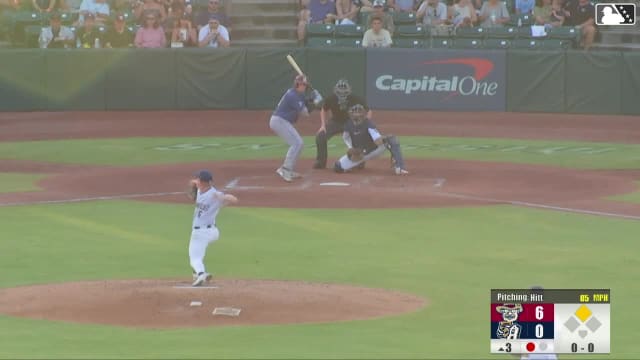 Malcolm Moore singles on a line drive to right fielder Tirso Ornelas. Dylan Dreiling scores.
