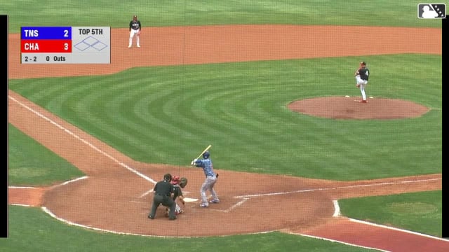 Chase Petty records his sixth strikeout