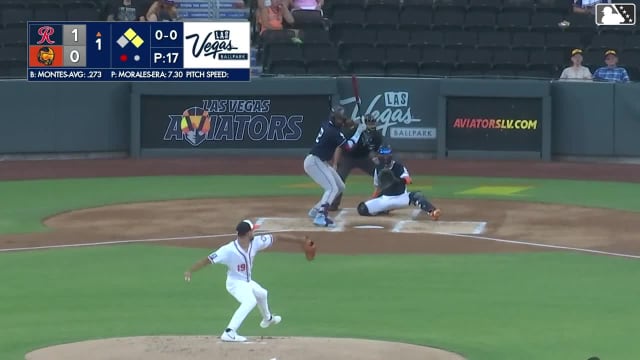 Lazaro Montes homers (6) on a line drive to center field. Nolan Jones scores. Michael Arroyo scores.