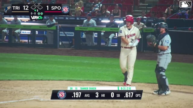 Tanner Thach homers (4) on a fly ball to right center field.