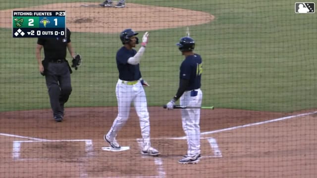 Austin Charles cranks a solo homer in the 2nd inning