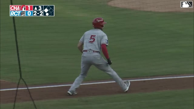 Leo Balcazar singles on a line drive to center fielder Raudi Rodriguez. Cade Hunter scores.