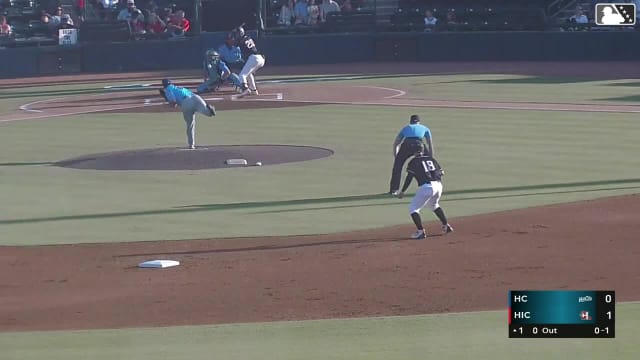 Paulino Santana singles on a ground ball to center fielder Jose Pirela. Marco Argudin scores.
