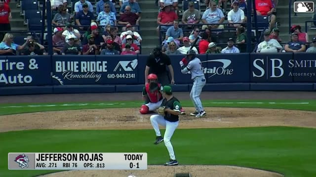 Jefferson Rojas homers (5) on a line drive to right center field.