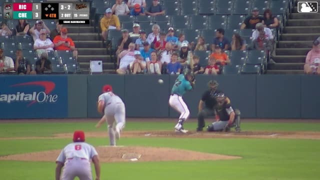 Ethan Anderson homers (12) on a fly ball to center field.