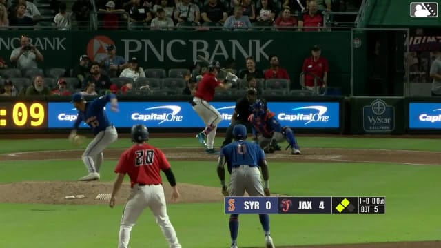 Jonathon Long singles on a line drive to right fielder Christopher Morel. Garret Forrester scores. Brendan Jones to 2nd.