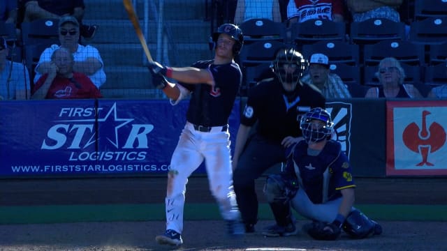 Travis Bazzana's first home run of Spring Training