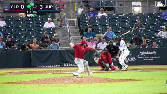 Luis Cova doubles (6) on a sharp line drive to center fielder Victor Cardoza. PJ Morlando scores. Max Williams scores.