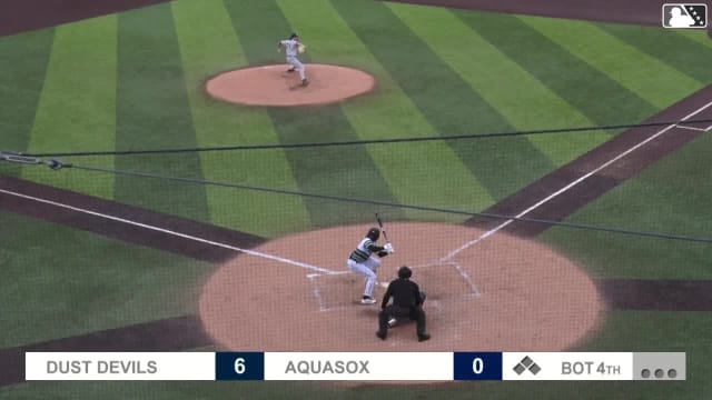 Felnin Celesten homers (4) on a fly ball to center field.