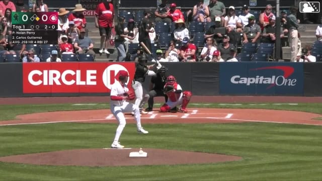 Carlos Gutierrez homers (5) on a fly ball to left center field. Trevor Cohen scores.