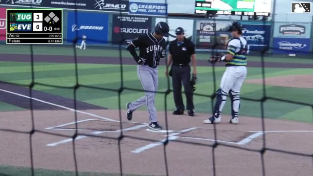 Kaeden Kent's first home run with High-A Eugene