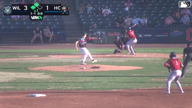 Brailyn Antunez doubles (3) on a sharp line drive to center fielder Jose Pirela. Juan Ortuno scores.