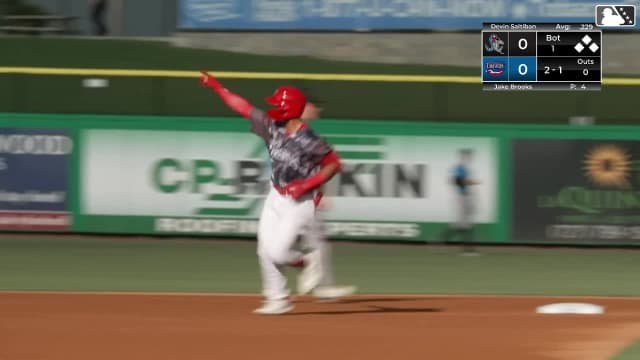 Devin Saltiban's leadoff home run