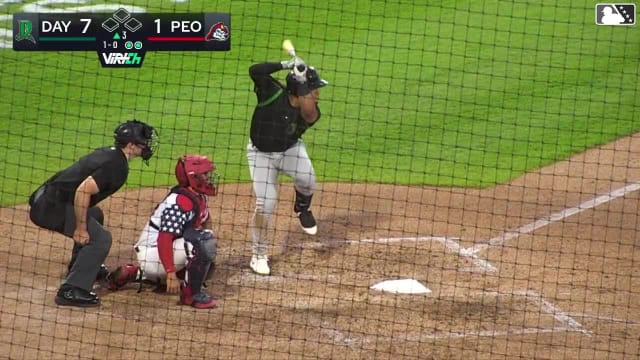 Alfredo Alcantara homers (11) on a fly ball to left field.