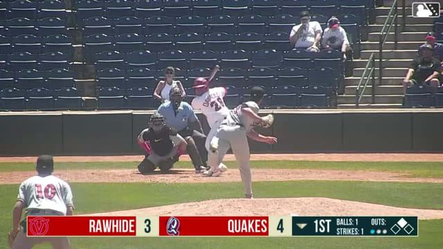 Gabriel Davalillo singles on a ground ball to center fielder Jose Alpuria. Lucas Ramirez scores.