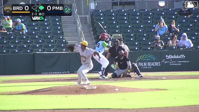Ryan Mitchell strikes out swinging.