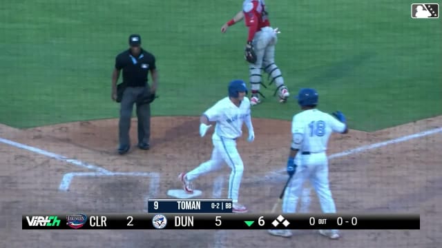 Tucker Toman hammers a solo home run in the 6th