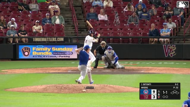 Eric Bitonti homers (23) on a fly ball to left center field.