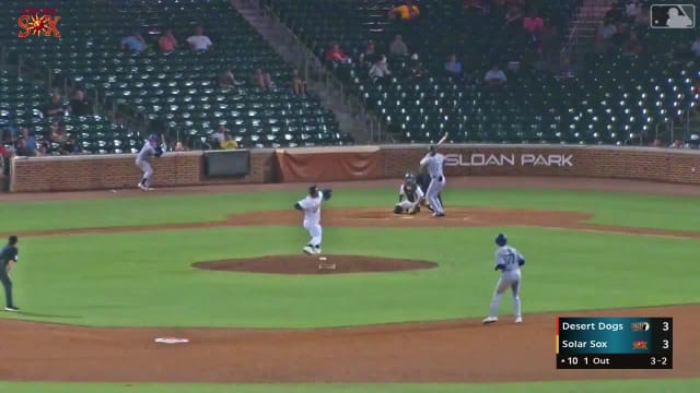 Kenya Huggins In play, run(s) to Caleb Bonemer
