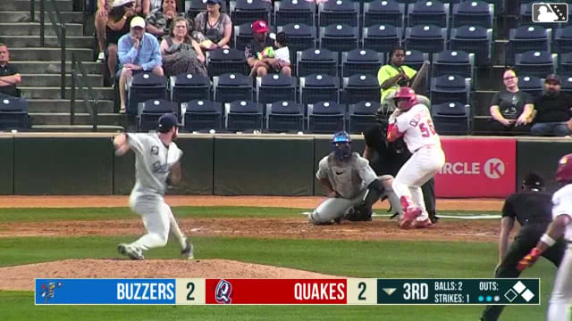 Marlon Quintero singles on a line drive to center fielder Abel Lorenzo. Joswa Lugo scores. Jeffery Heard to 2nd.