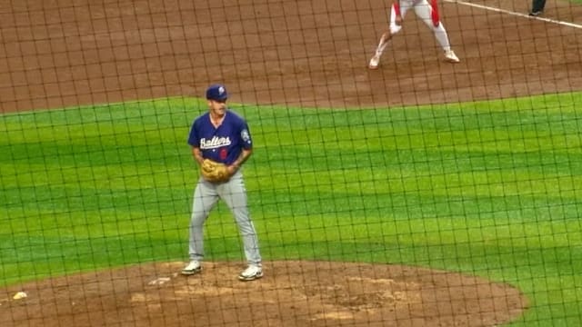 Aaron Combs records all six of his outs via the K 