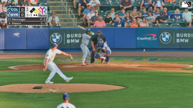 Kahlil Watson homers (14) on a fly ball to right center field. Kyle Manzardo scores.