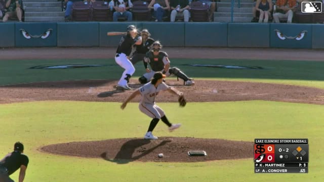 Alex Conover homers (1) on a line drive to center field. Elliot Lascelles scores.