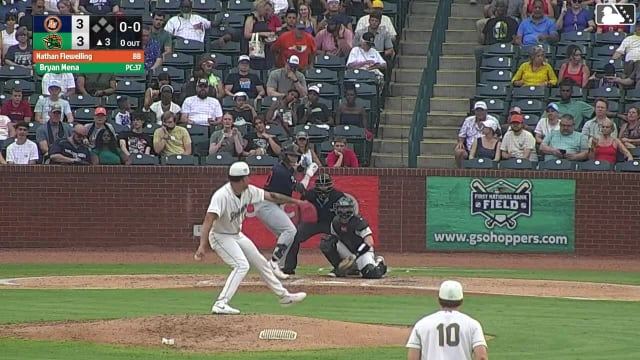 Nathan Flewelling homers (16) on a fly ball to left field.
