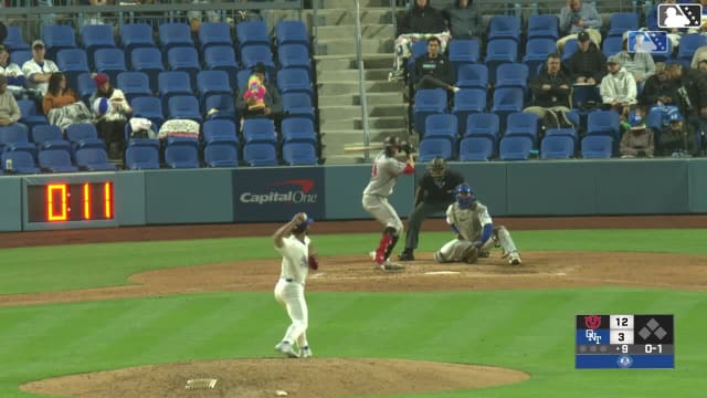 JD Dix homers (8) on a fly ball to right field.