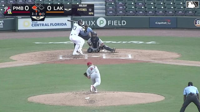 Josue Briceño singles on a sharp line drive to right fielder Matthew Miura. Jordan Yost scores.