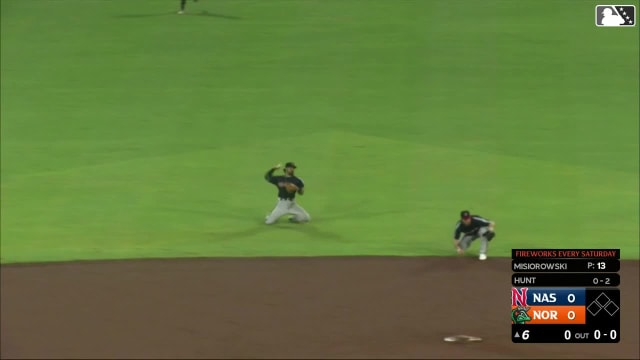 Freddy Zamora makes a diving stop