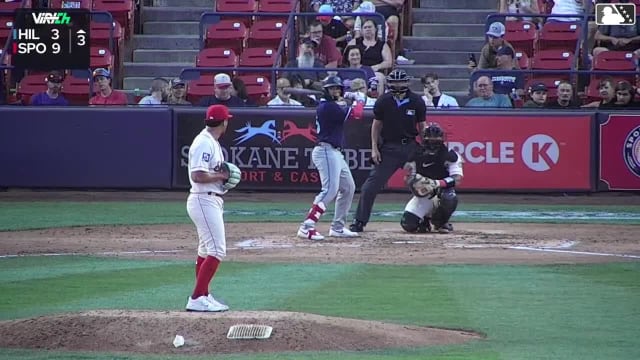 Ivan Luciano doubles (2) on a sharp fly ball to center fielder Roldy Brito. Chris Katz scores.