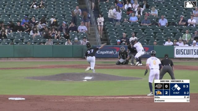 Jadher Areinamo singles on a ground ball to left fielder Eric Brown Jr. Austin Overn scores. Xavier Isaac out at 3rd on the throw, left fielder Eric Brown Jr. to third baseman Mike Boeve.