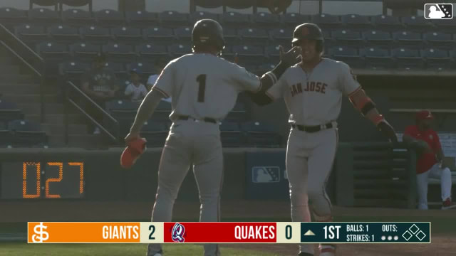 Luis Hernández's first Single-A homer